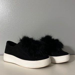 Steve Madden: Platform Puffball Sneakers.